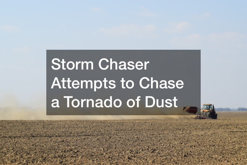 Storm Chaser Attempts to Chase a Tornado of Dust